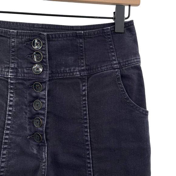 ULLA JOHNSON Ellis Jeans Charcoal Size 2 Black Gray Denim High Rise Kick Flare - Picture 9 of 16